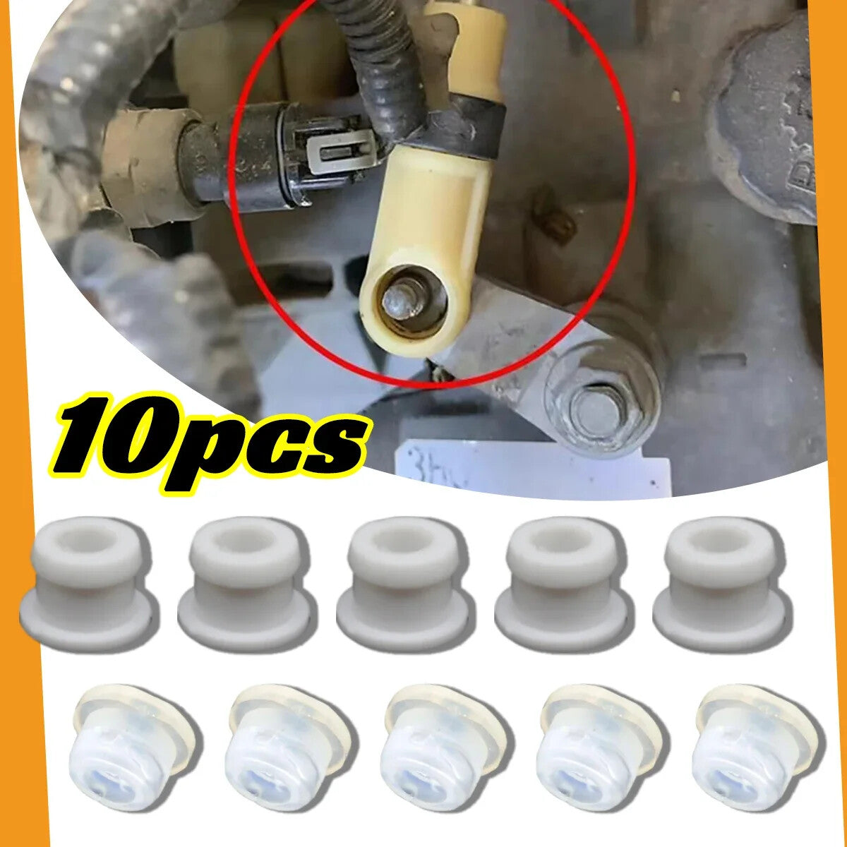 10Pcs AT Gear Shift Cable Linkage Bushinng Repair Kit for Ford Focus MK2 F-150