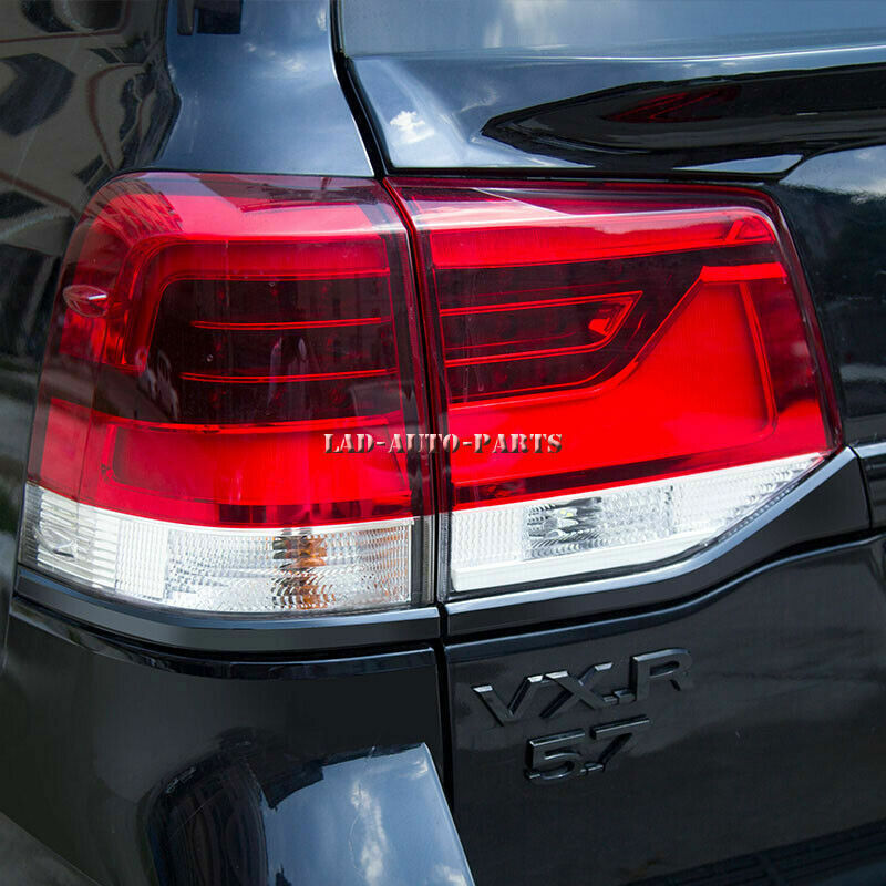 Glossy Black Rear Taillight Strip Trim Fit for Toyota for Land Cruiser LC200 2016-21