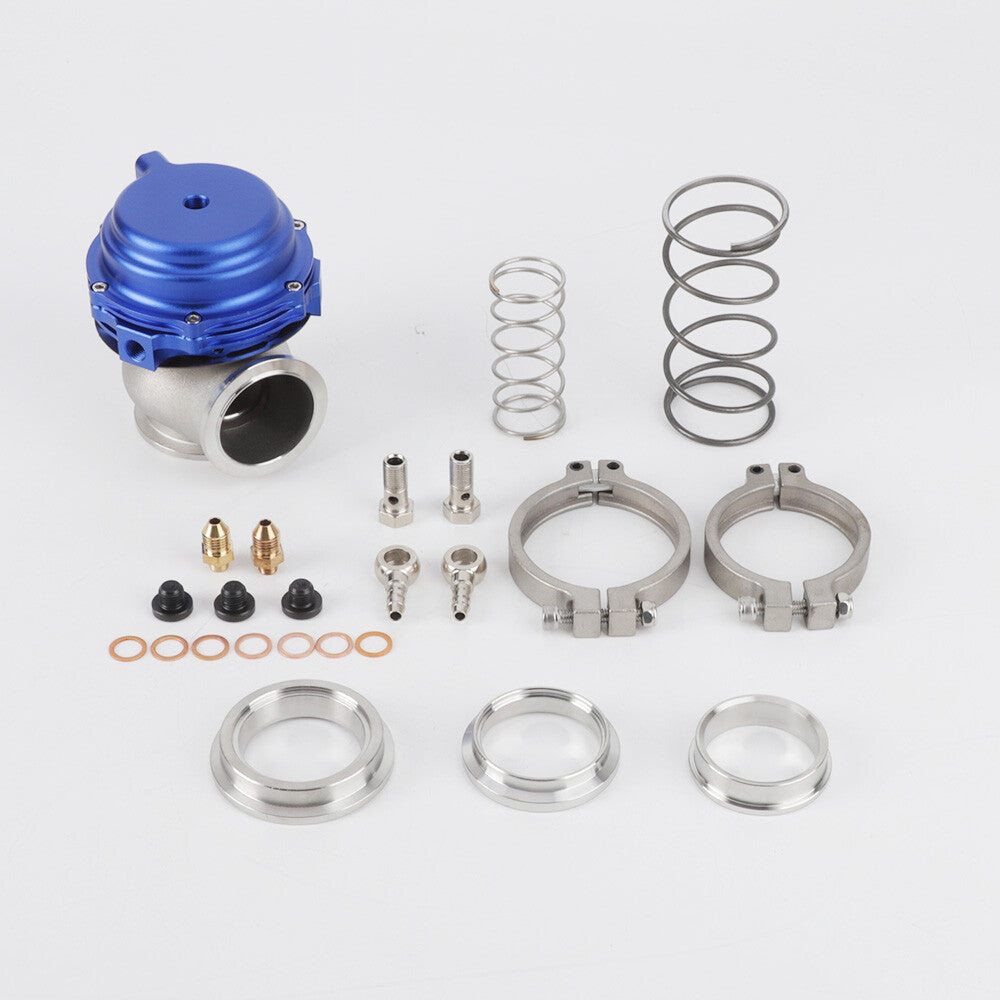 44mm Universal External Wastegate MVR V-Band Flange Turbine Water-Cooled Blue