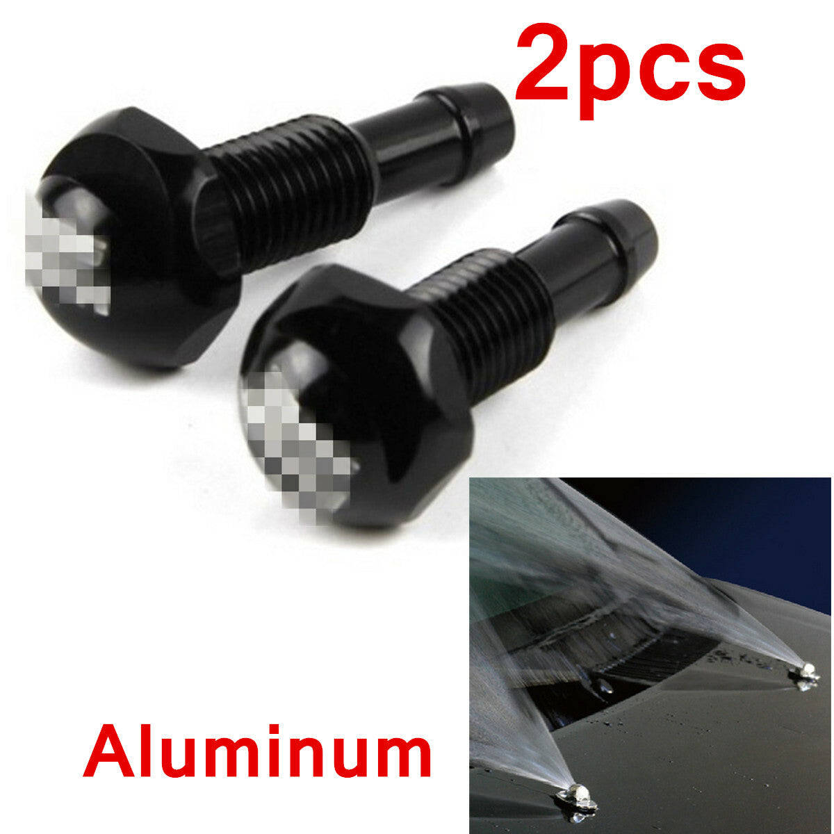 NEW Accessory For Car SUV Windshield Wiper Water Spray Jet Washer Nozzle Pair
