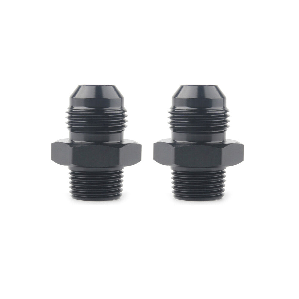 1-Piece Straight Adapter 8AN to 3/8 NPT Accessories, Black Aluminum Premium Material