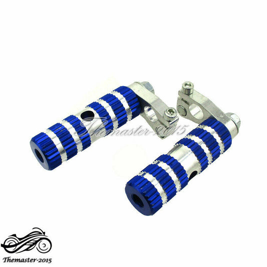 Blue Racing Aluminum Footpegs Foot Rest Pegs For 47cc 49cc for Mini Moto Pocket Bike Q