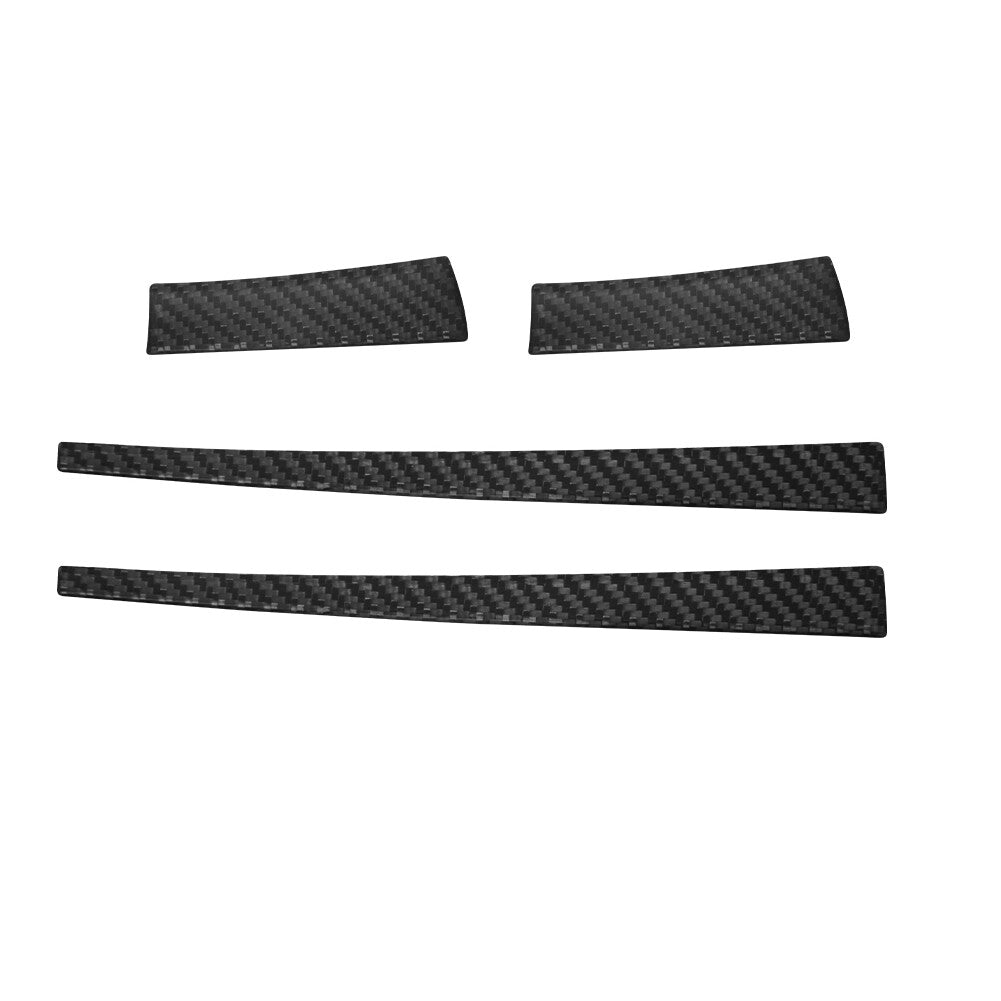 2Pcs Carbon Fiber Steering Wheel Accent Cover Trim For Fiesta 2011-2015 v
