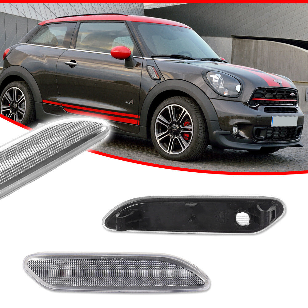 Suitable for Mini Cooper Countryman 12-17 R60 R61 transparent lens side marker light protective cover set- v