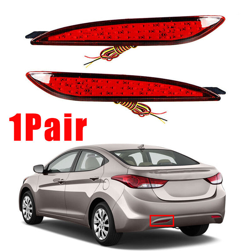 Pair Rear Bumper Reflector TailLight Braking Light For 2012 2013 for Hyundai for Elantra