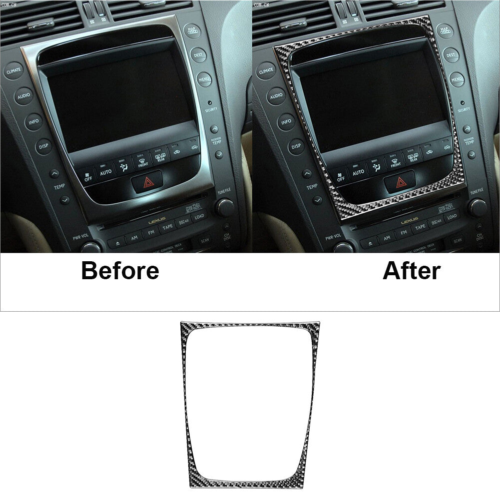 Carbon Fiber Interior GPS Displayer Frame Cover Trim for Lexus GS 2006-2011