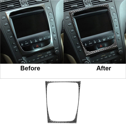 Carbon Fiber Interior GPS Displayer Frame Cover Trim for Lexus GS 2006-2011