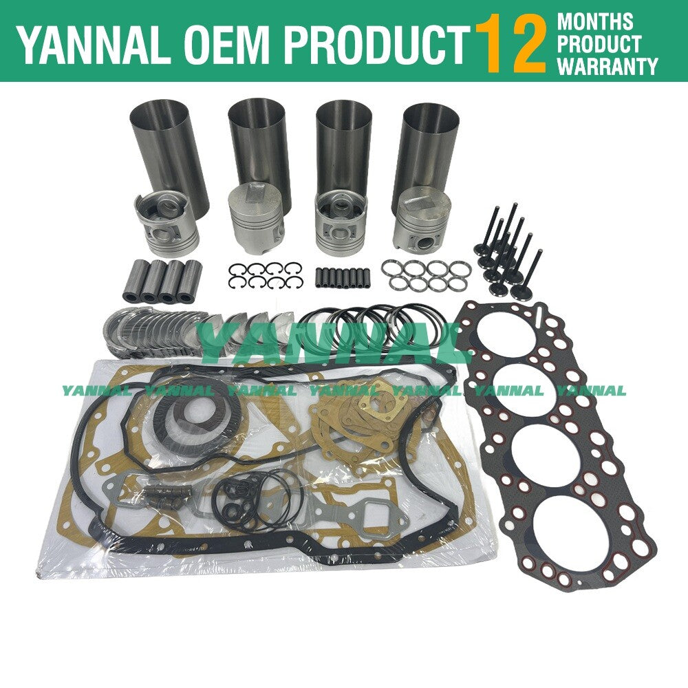 Engine overhaul and rebuild kit for S4Q/S4Q2 piston rings, gaskets, and washers -