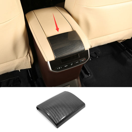 Carbon Fiber Style Rear Air Vent Panel Trim Cover for Toyota Highlander 2020-22
