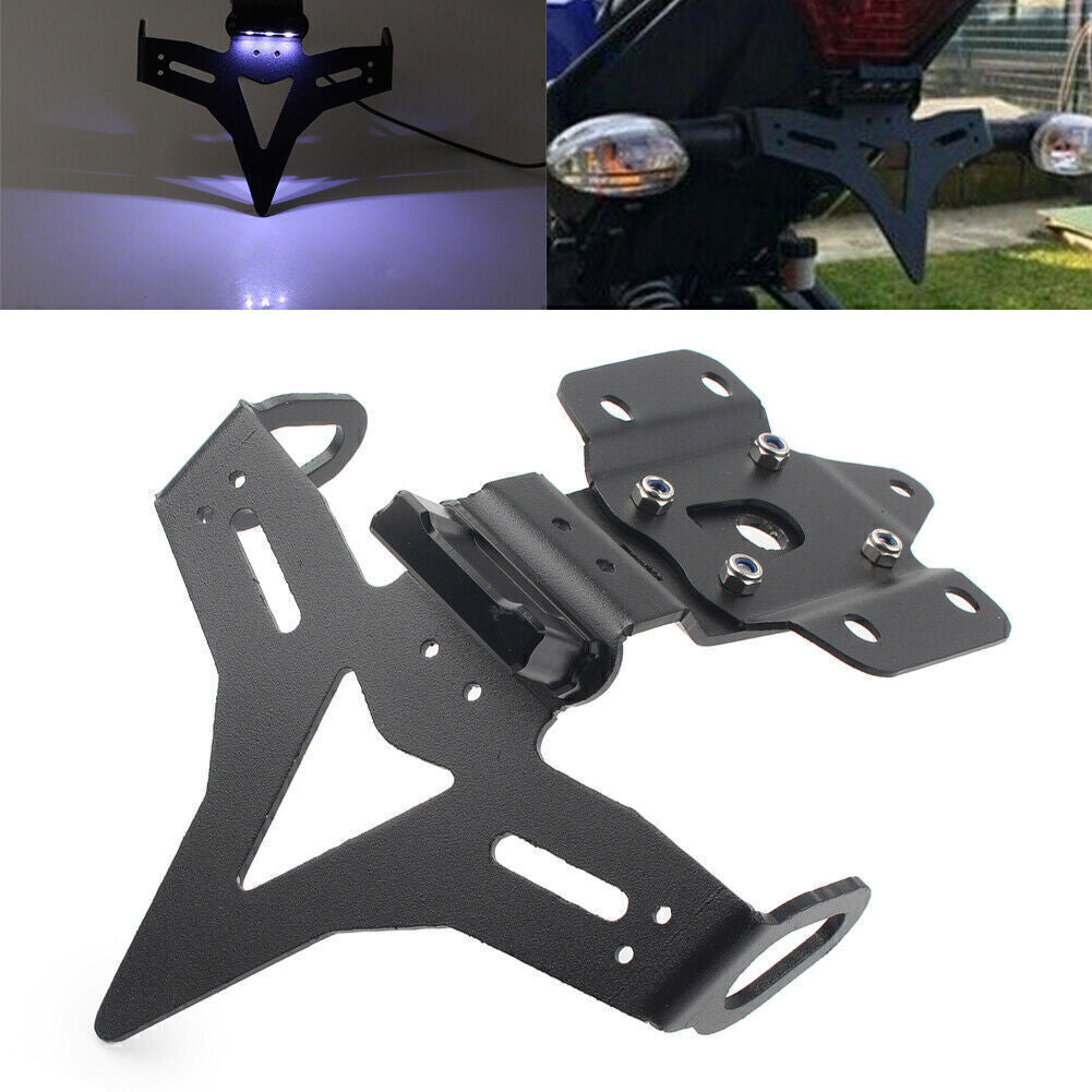 License Plate Holder Bracket Fender LED Light for Yamaha MT-07 FZ07 2013-2019