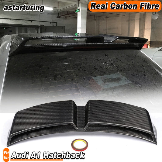 REAL Carbon Rear Roof Window Spoiler Top Wing for Audi A1 Hatchback 2D 2010-14
