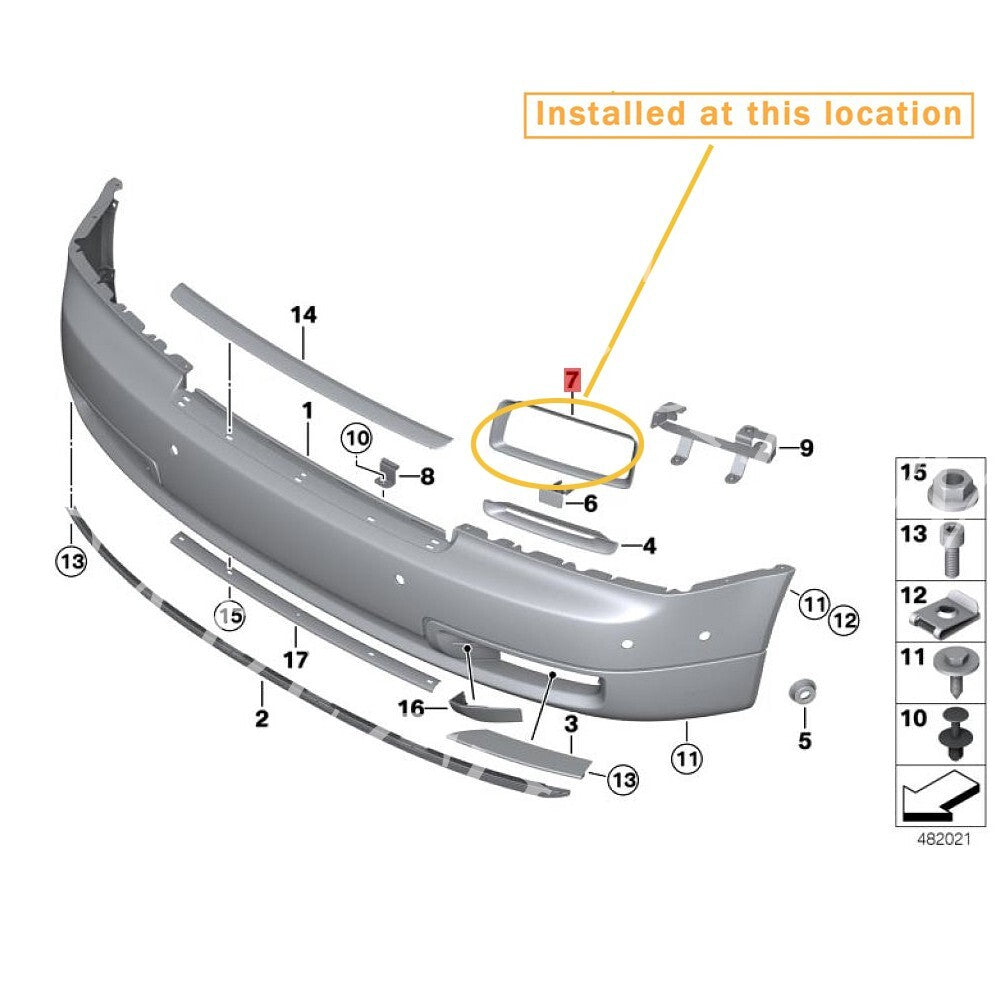 Suitable for Rolls-Royce for Phantom 13-17 headlight frame left. equipment manufacturer: 51137303661