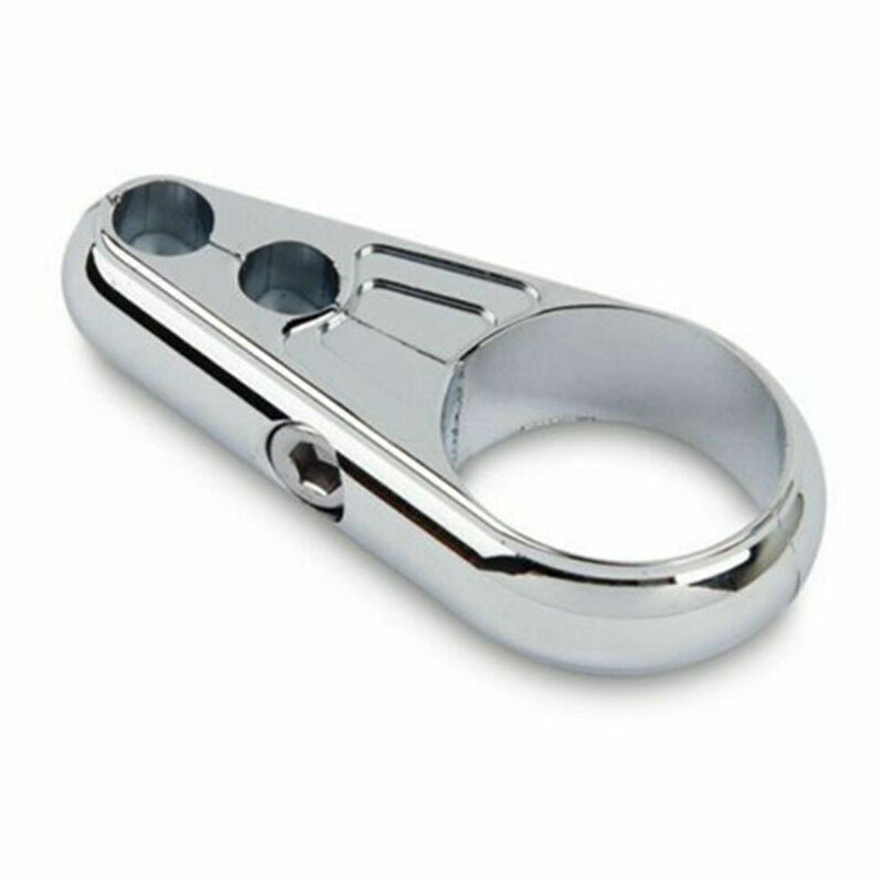 Chrome Cable Clamp for Clutch Cable 1 Inch Frame/Handlebars for Harley Davidson