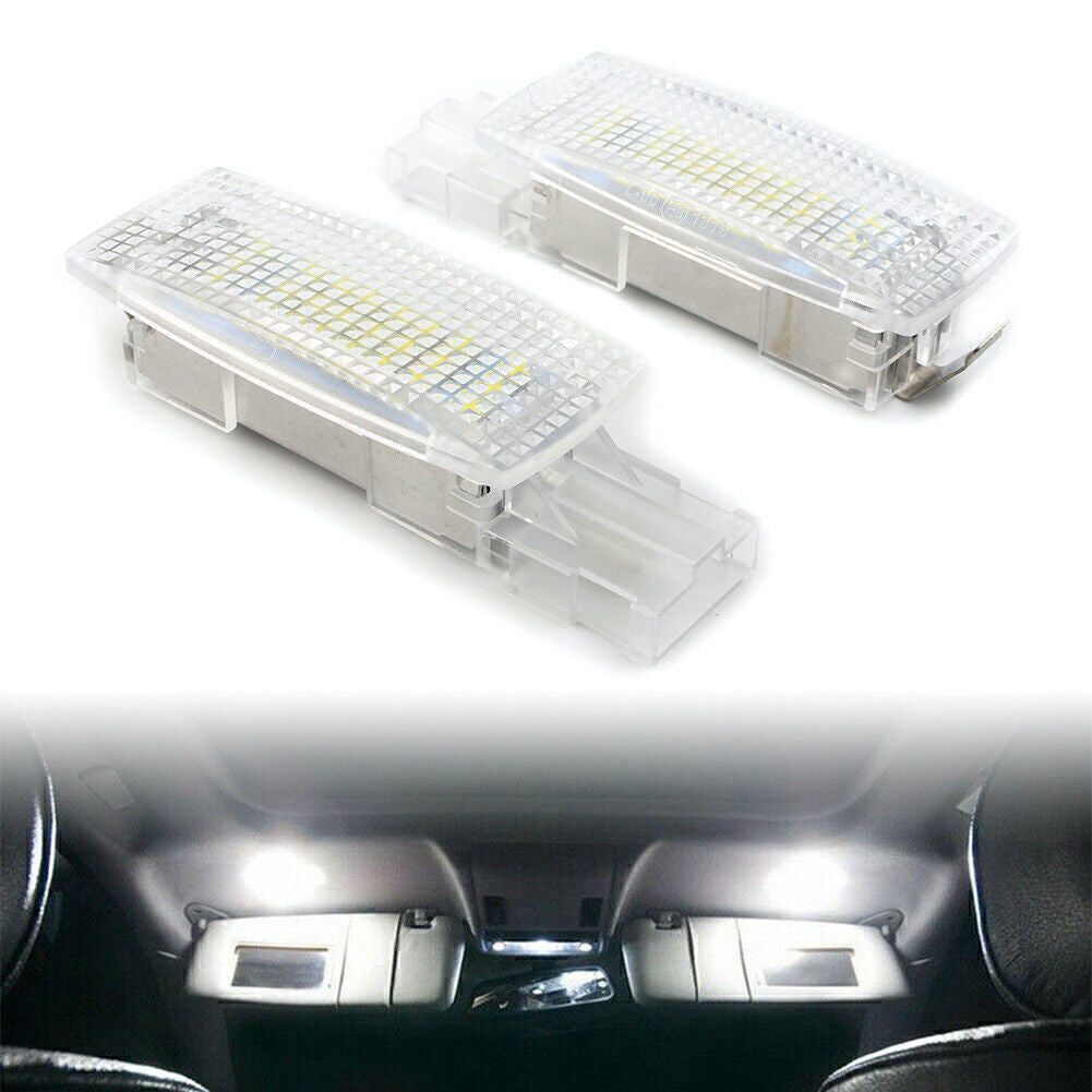 2x Car Interior Visor Vanity Mirror LED White Light for VW for Golf for Jetta for Passat