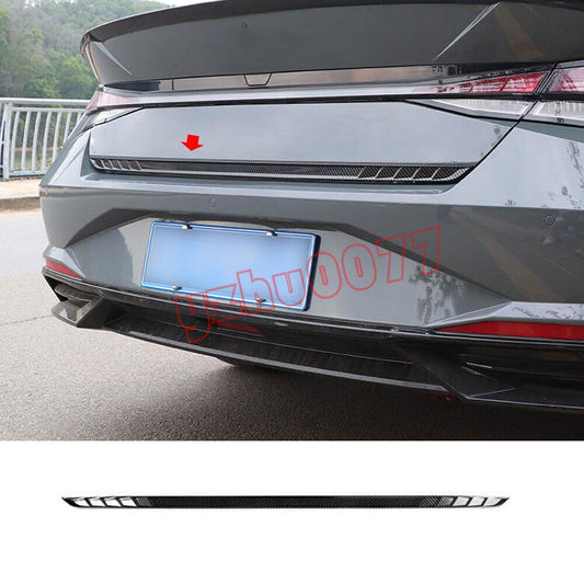 for Hyundai for Elantra 2021-2022 Carbon Fiber Look Rear Door Trunk Frame Cover Trim