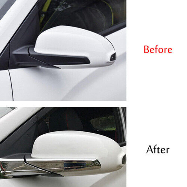for Hyundai Kona 2018-2022 Chrome Exterior Rear View Mirror Strip Cover Trim 4x