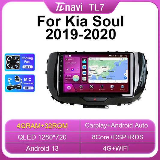 Android Auto Car Radio for Kia Soul SK3 2019-2020 GPS Multimedia CarPlay Player