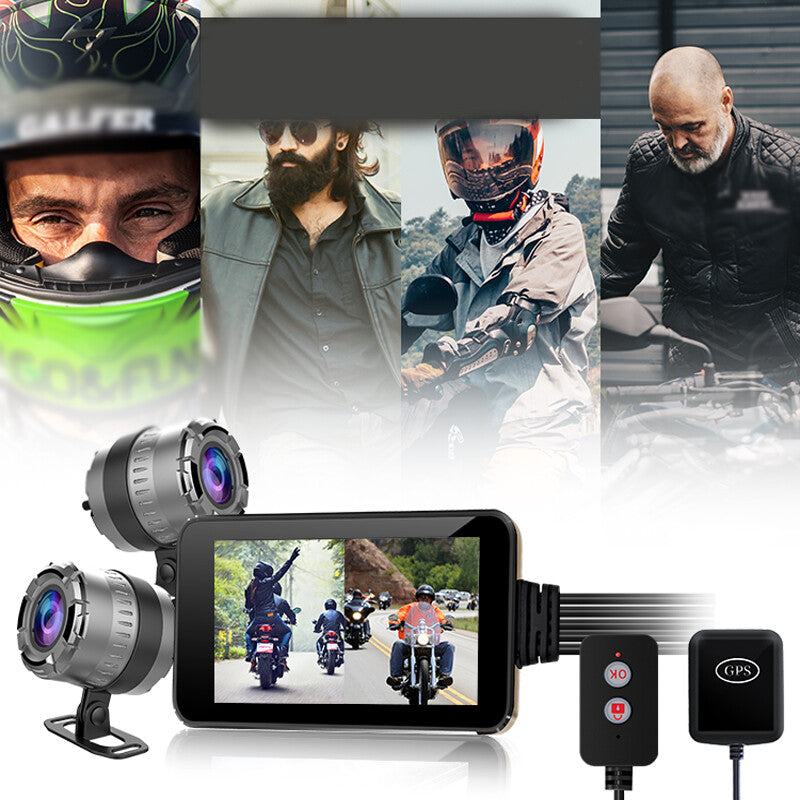 Motorcycle/Skateboard DVR Dash WiFi HD Front and Rear View Camera GPS Recorder/Video Recorder n