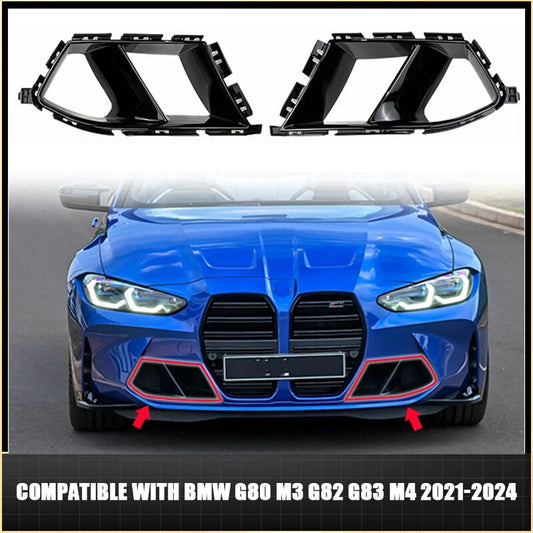 Front Bumper Vent Grill Air Duct Grille Cover Gloss for BMW G80 M3 G82 G83 M4
