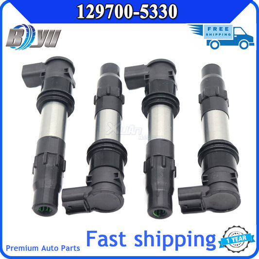 Brand new 4-piece ignition coil pack for Suzuki GSX-R600, GSXS750, and GSX1250F (2010-15, 129700-5330). v