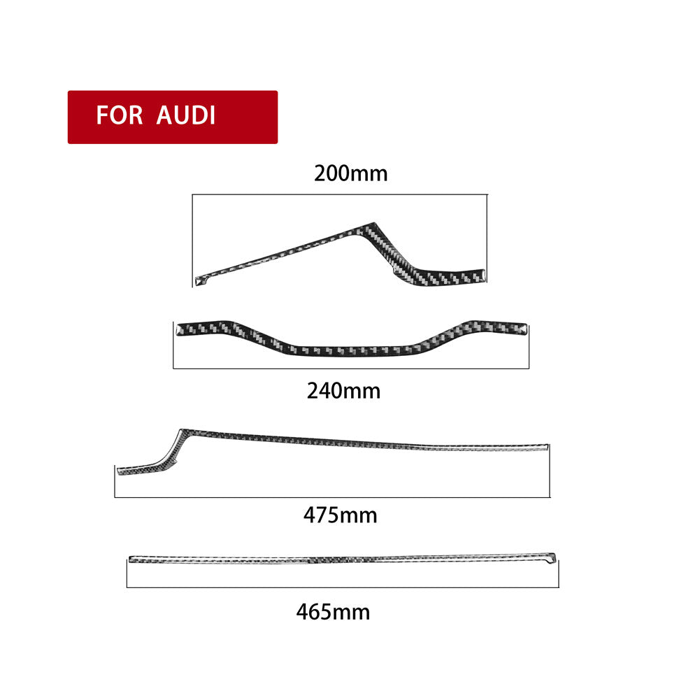 4Pcs Red Carbon Fiber Door Pedal Protector Cover Trim for VW for Golf MK7 2014-2019 v