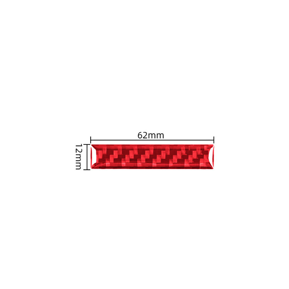 for Porsche Taycan Red Carbon Fiber Interior Center Vent Cover Trim