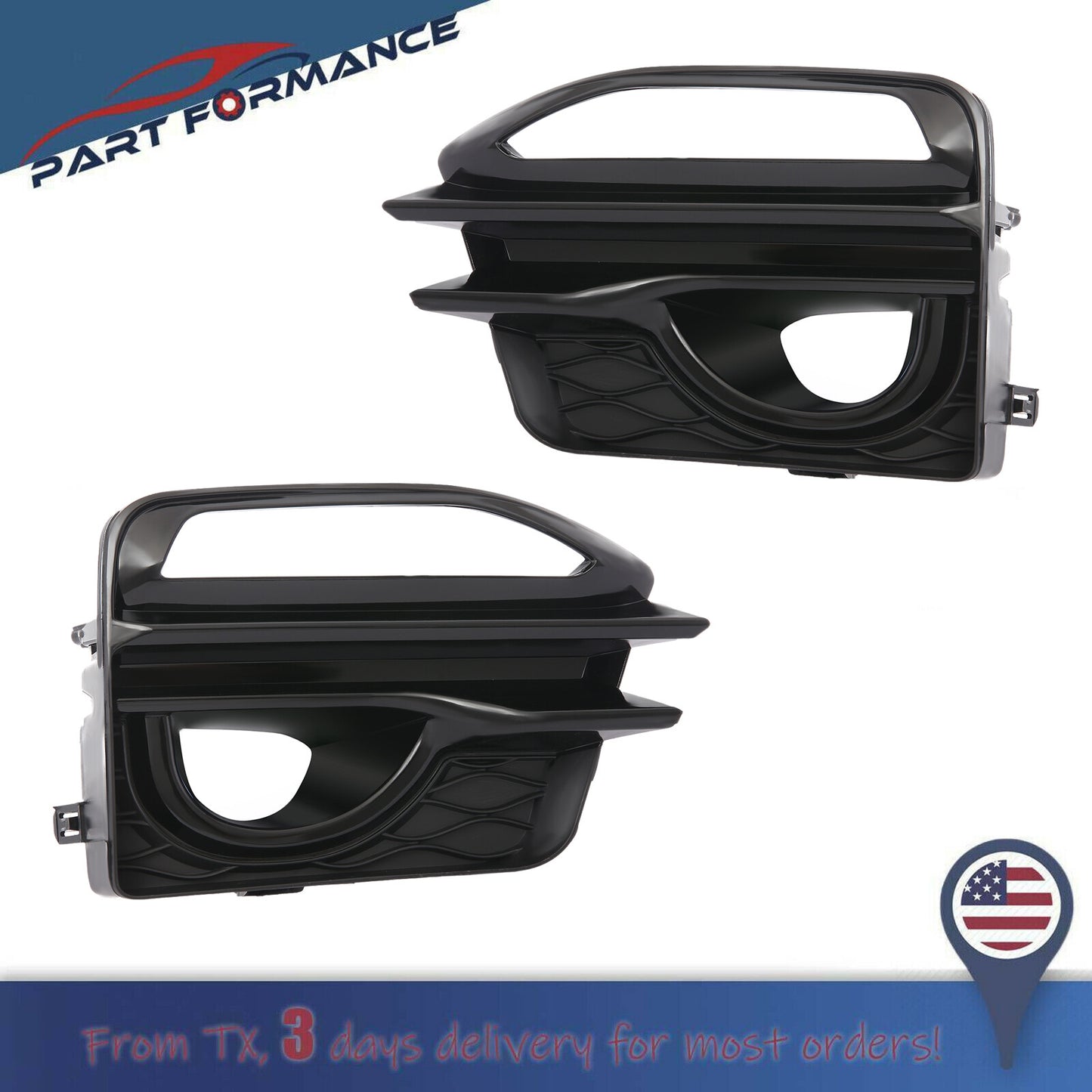 Fog Light Garnish for 2014 - 2017 for Infiniti Q50 Driver and Passenger Side - v