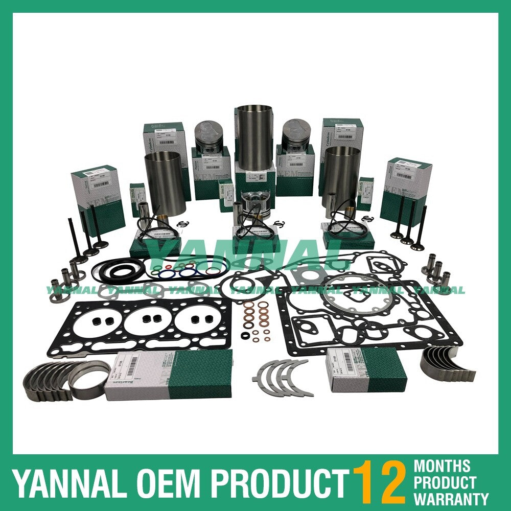 D1105 D1105-IDI Engine Overhaul and Reconstruction Kit for Kubota KX41, KX36-2, KX41-2, KX61-2