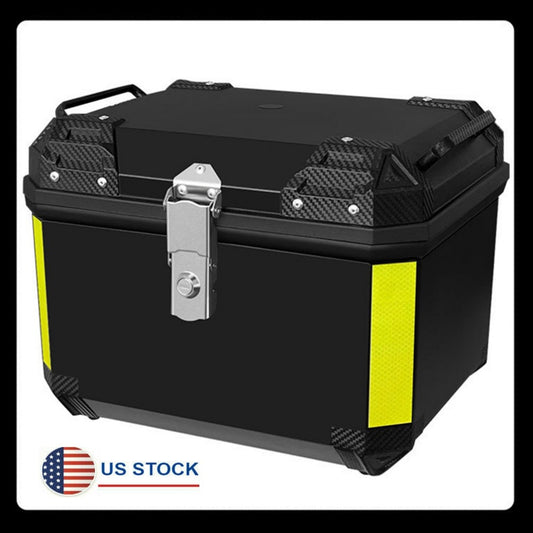 45L Durable Motorcycle Helmet Waterproof Box Rear Luggage Tool Box with lining Q