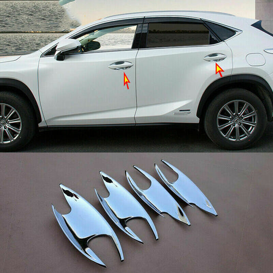 4P for Lexus NX NX200T NX300H 2015-2021 Chrome Door Bowl Handle Trim Decor Cover