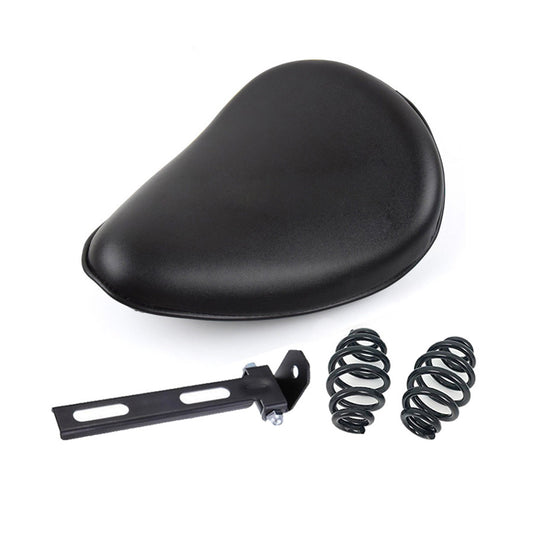 Black PU Leather Solo Drive for Seat Spring  Bracket for Harley Chopper Custom Q