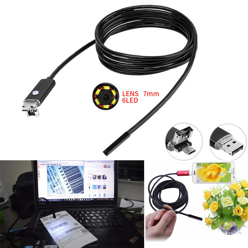 7mm lens inspection camera sight 6LED endoscope tube cable Android PC endoscope - n