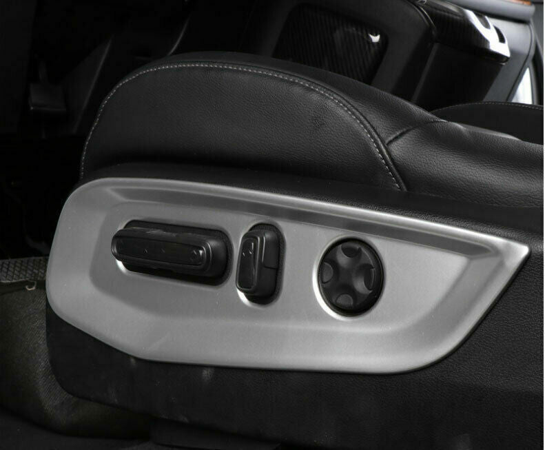 for Seat Adjustment Button Panel Trim 2PCS for Honda CRV CR-V 2017-2022 Matte Silver