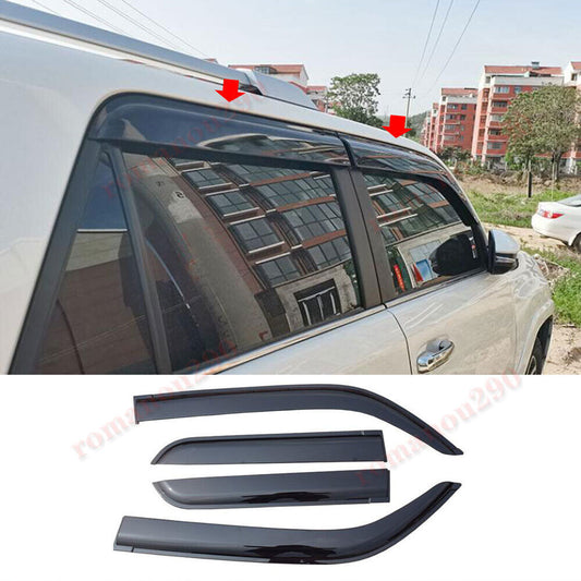 for Toyota 4Runner 10-23 Smoke Window Visor Vent Sun Shade Rain Guard Door Visor