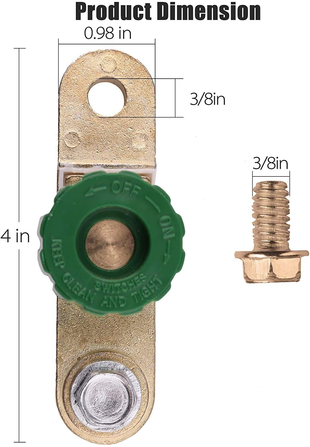 2X Battery Link Terminal Quick Cut-off Disconnect Kill Shut Switch Side Post Q