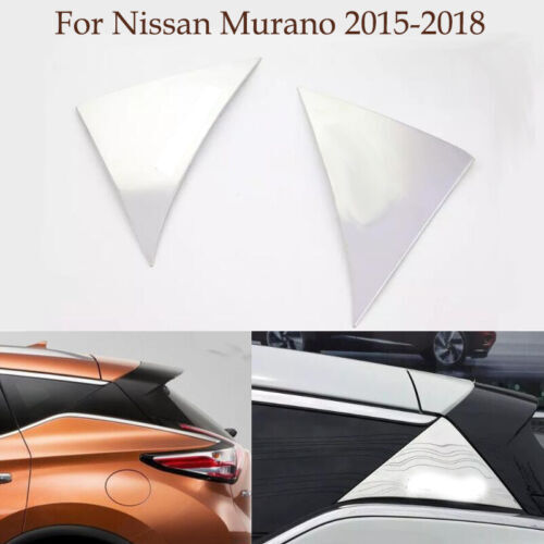 2X for Nissan Murano 2015-2019 Chrome Tail Cover Rear Window Trim Strip Emblems