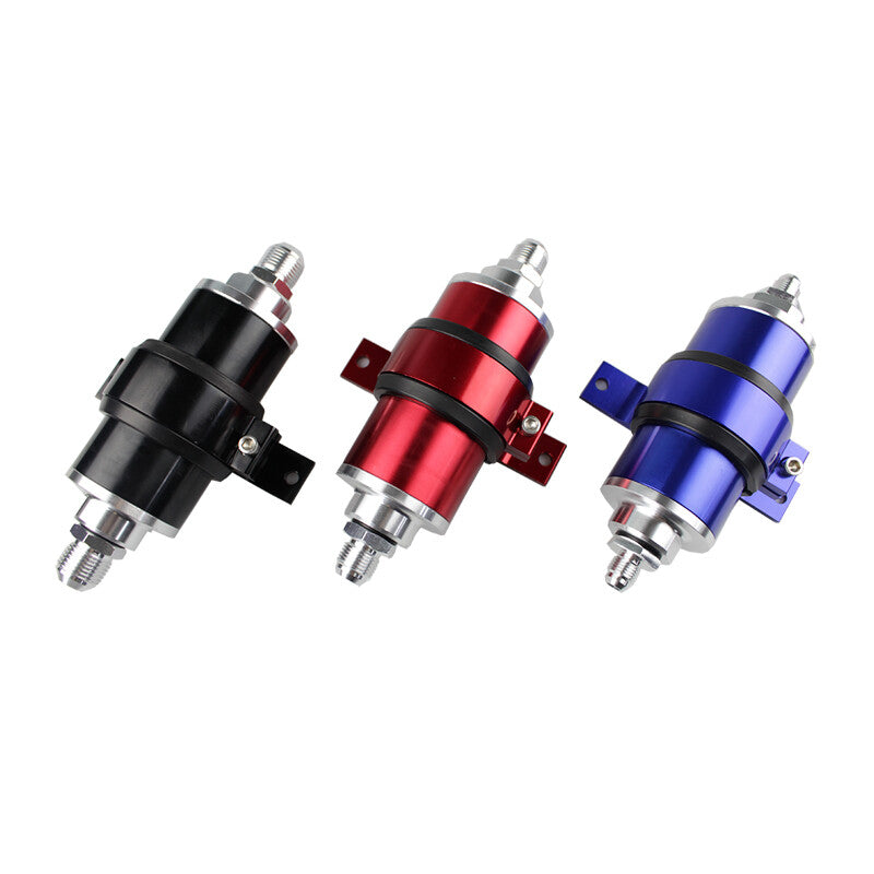 Flow Fuel Filter 30 Micron Element with AN6 AN8 AN10 Fittings+Bracket Aluminum Q