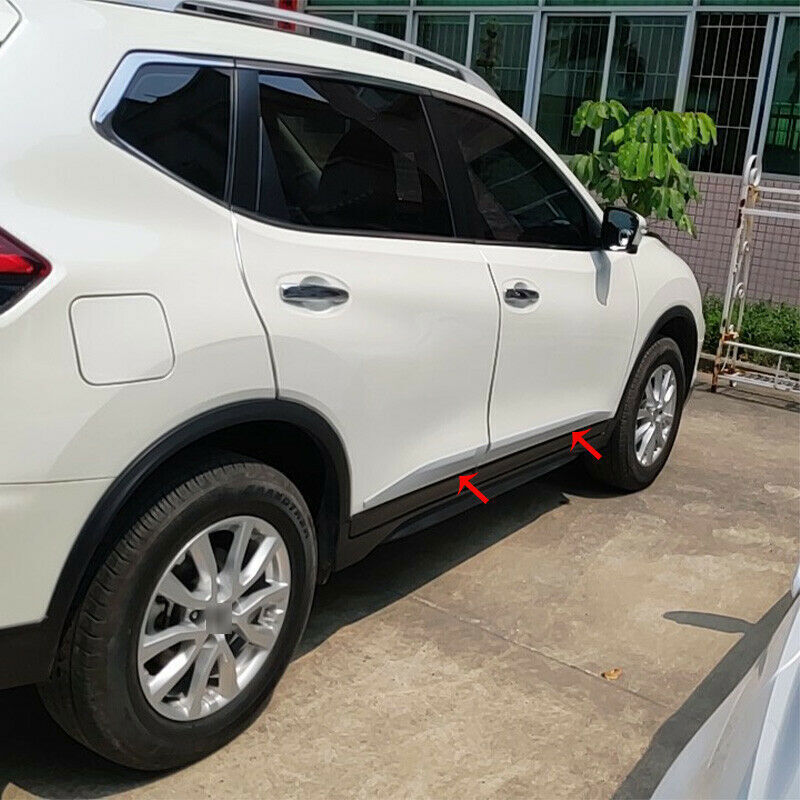 4x for Nissan Rogue X-Trail 14-2020 Chrome ABS Side Door Body Guard Cover Strip