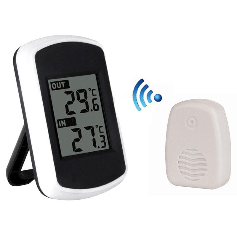 Indoor Outdoor Thermometer Hygrometer Wireless Weather Station with Digital LCD v