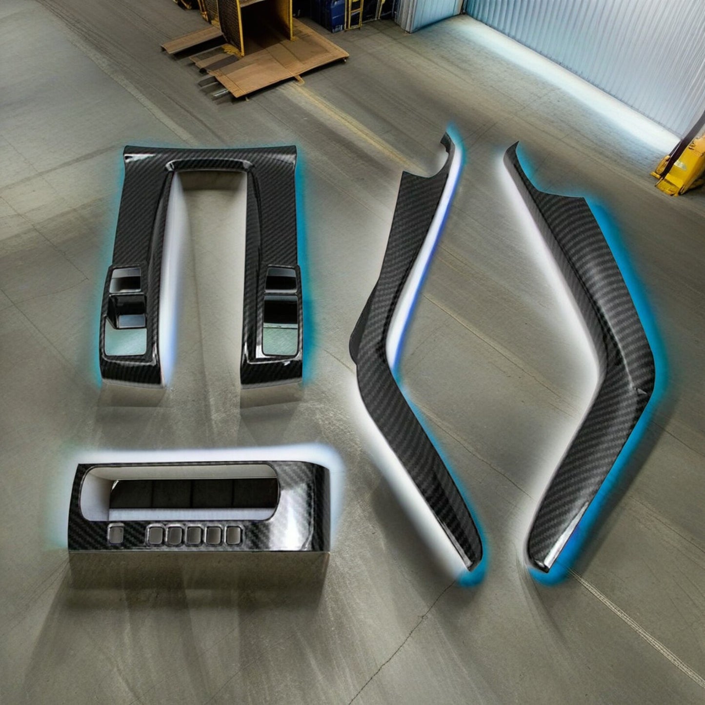 2016-20 Carbon fiber style protective cover for center console shift panel, suitable for Honda for Civic .