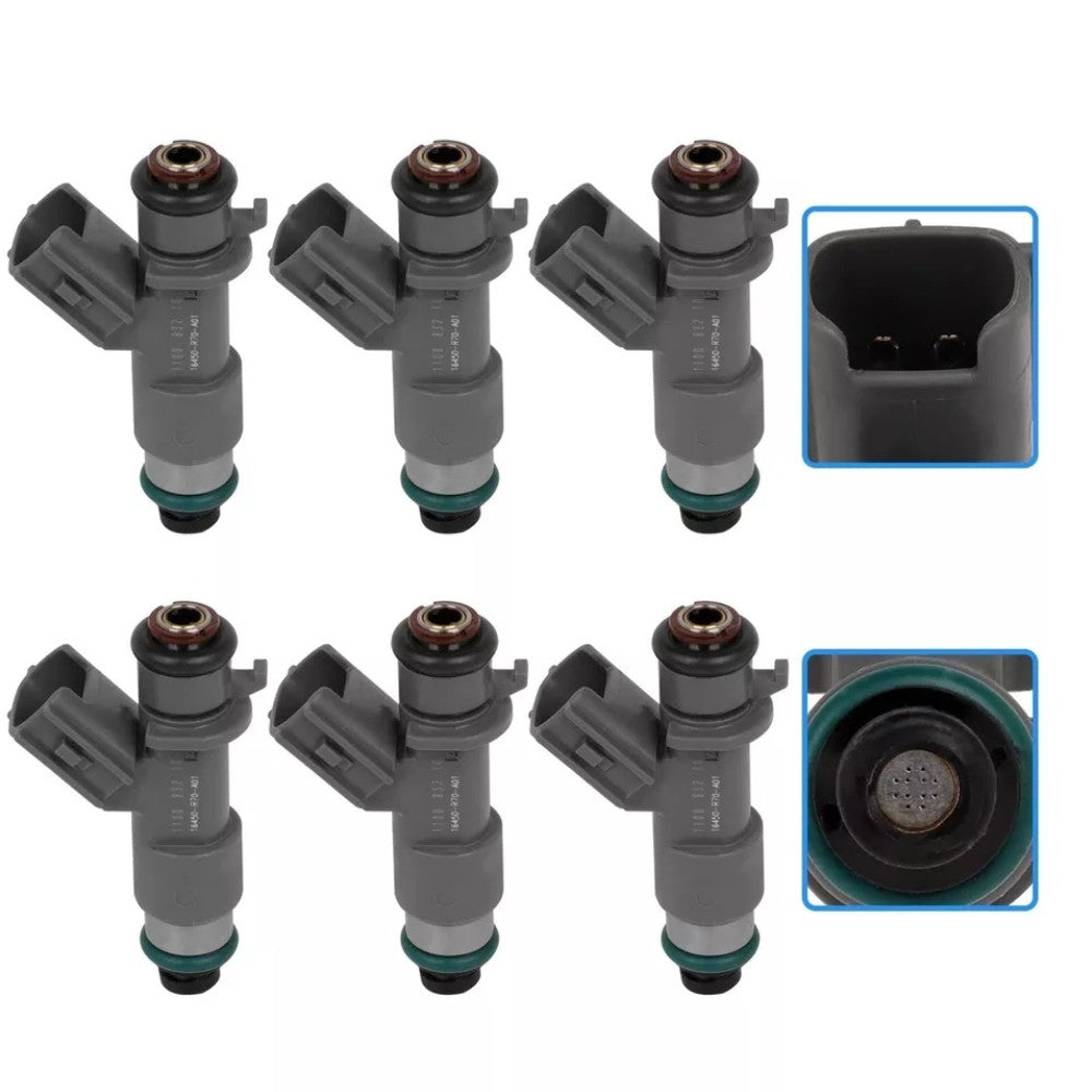 6 Fuel Injectors 08-17 for HONDA for ACURA 3.5L 3.7L V6 16450-R70-A01 FIT