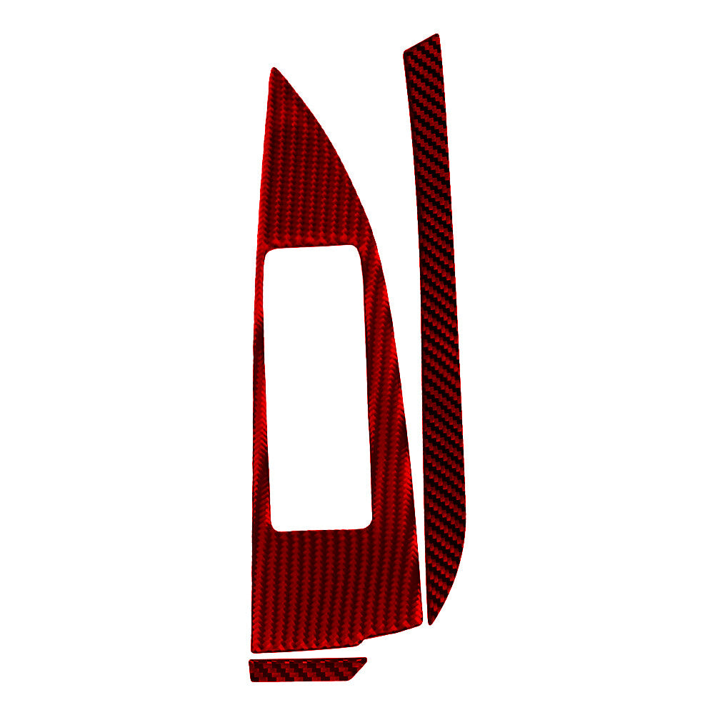 2Pcs Carbon Fiber Interior Center Air Vent Cover Trim For 2012-2015 for Fiat 500 v