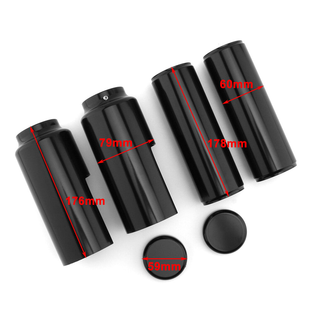 Vivid Black Full Fork Protector Kit for Harley Softail Breakout FXBR FXBRS 2013-2017 n