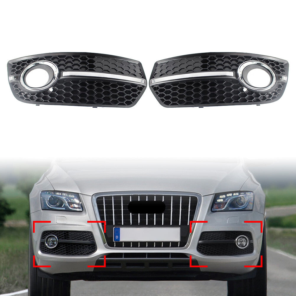 Front Right Bumper Fog Light Lamp Grill Cover Trim for Audi Q5 2009 2010-2011