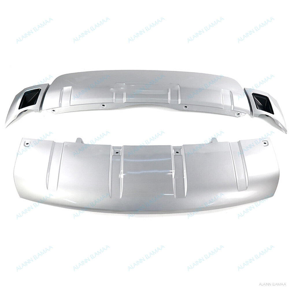 Front Rear Bumper Protector Cover r Fit for Land Rover Discovery 2017-22,Silver Q