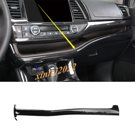 for Toyota Highlander 2014-19 Carbon Fiber Style Center Console Strip Panel Trim