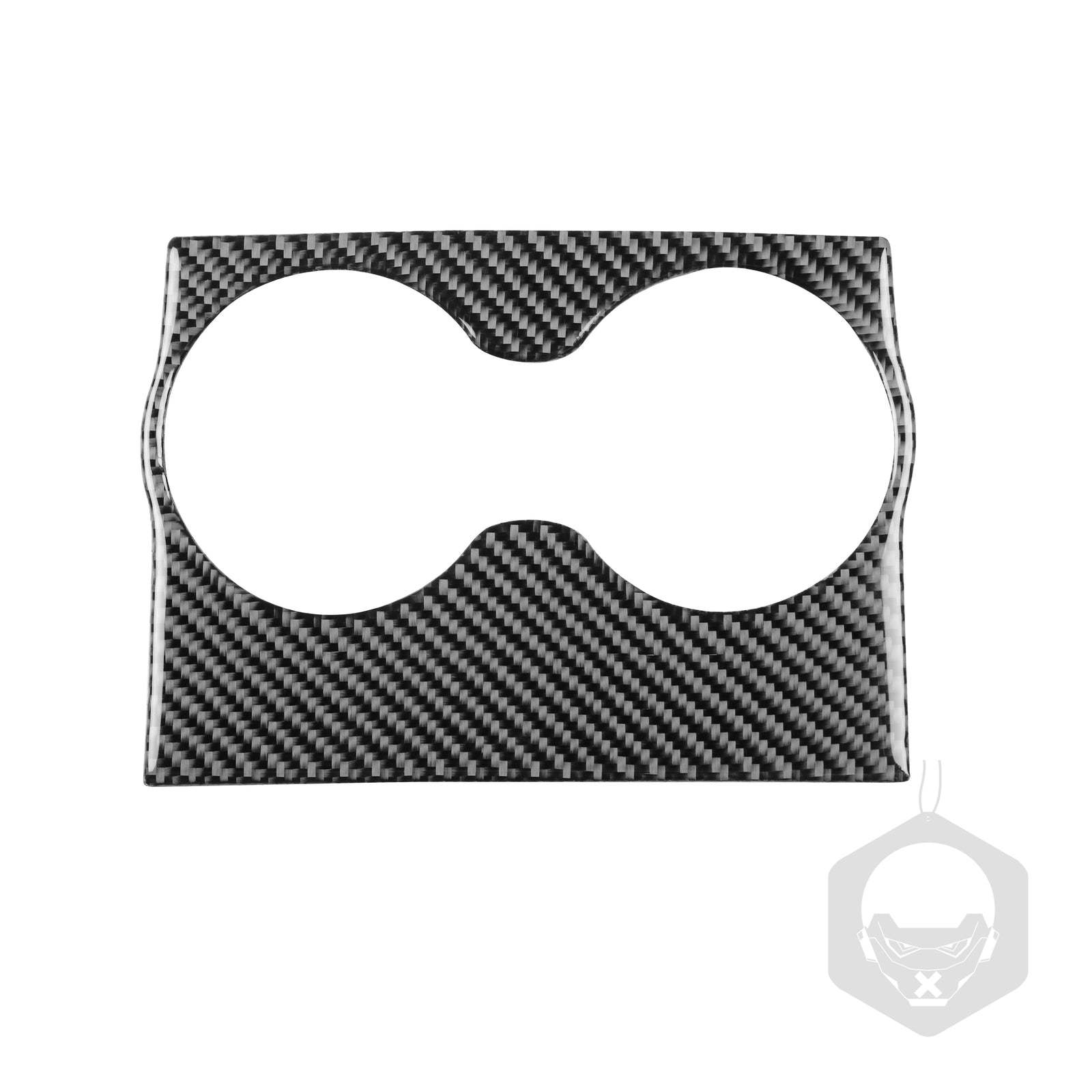 for Dodge Charger 2015-2020 Carbon Fiber Rear Water Cup Holder Cover Trim Type B