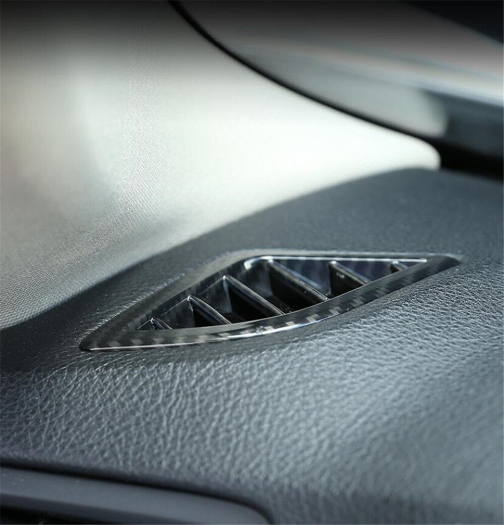 2¡ÁCarbon Fiber ABS Dashboard Air Vent Outlet Trim for BMW 5 Series F10 2011-2017