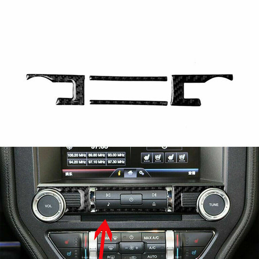 4Pcs Carbon Fiber Switch Button Trim Cover Fit for Ford for Mustang 2015-2019