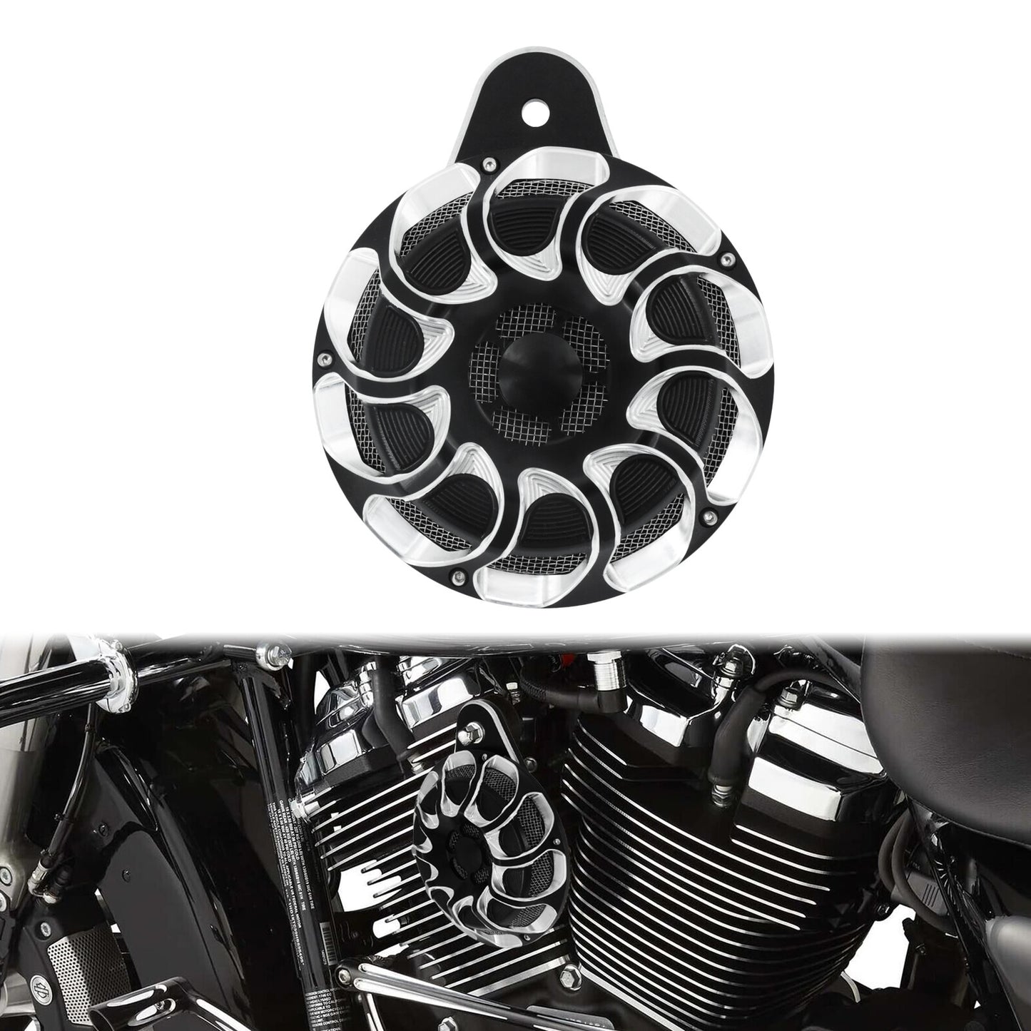 CNC Horn Speaker Cover Fit for Harley Big Twin 1991-2017 Sportster XL 2007-2022